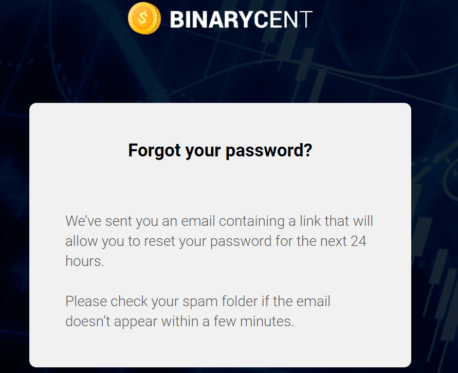 Come accedere a Binarycent? Ho dimenticato la mia password