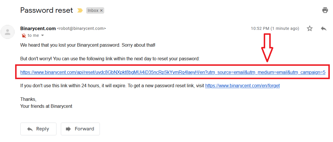 Come accedere a Binarycent? Ho dimenticato la mia password